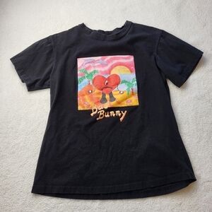 Gildan Black Graphic Cotton Teeshirt Unisex Bad Bunny Size Medium